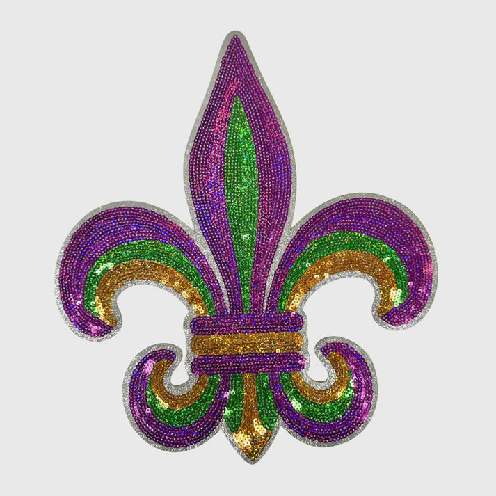 Mardi Gras Sequin Iron On Patches