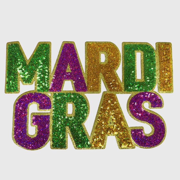 Mardi Gras Sequin Iron On Patches